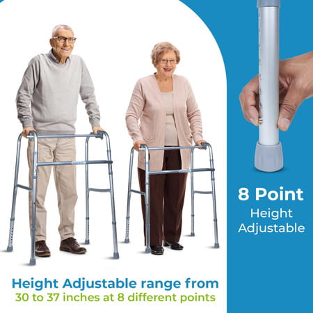 Everactiv Aluminium Walker | 8 Level Height Adjustable