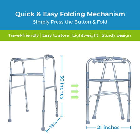 Everactiv Aluminium Walker | 8 Level Height Adjustable