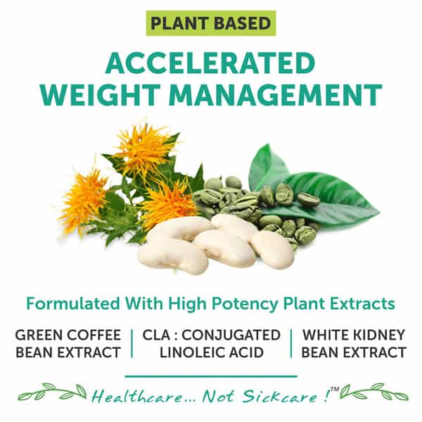 Bliss Welness Cla White Kidney Bean Green Coffee Bean For Weight Management Supplement| 60 Capsules