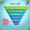 Floren Reusable Menstrual Cup For Women With Pouch |Fda Approved( Tiny ) - Pack Of 2