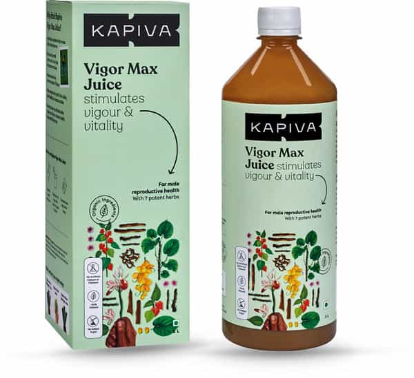 Kapiva Vigor Max Juice 1L | 7 Potent Ayurvedic Herbs For Vigour And Vitality