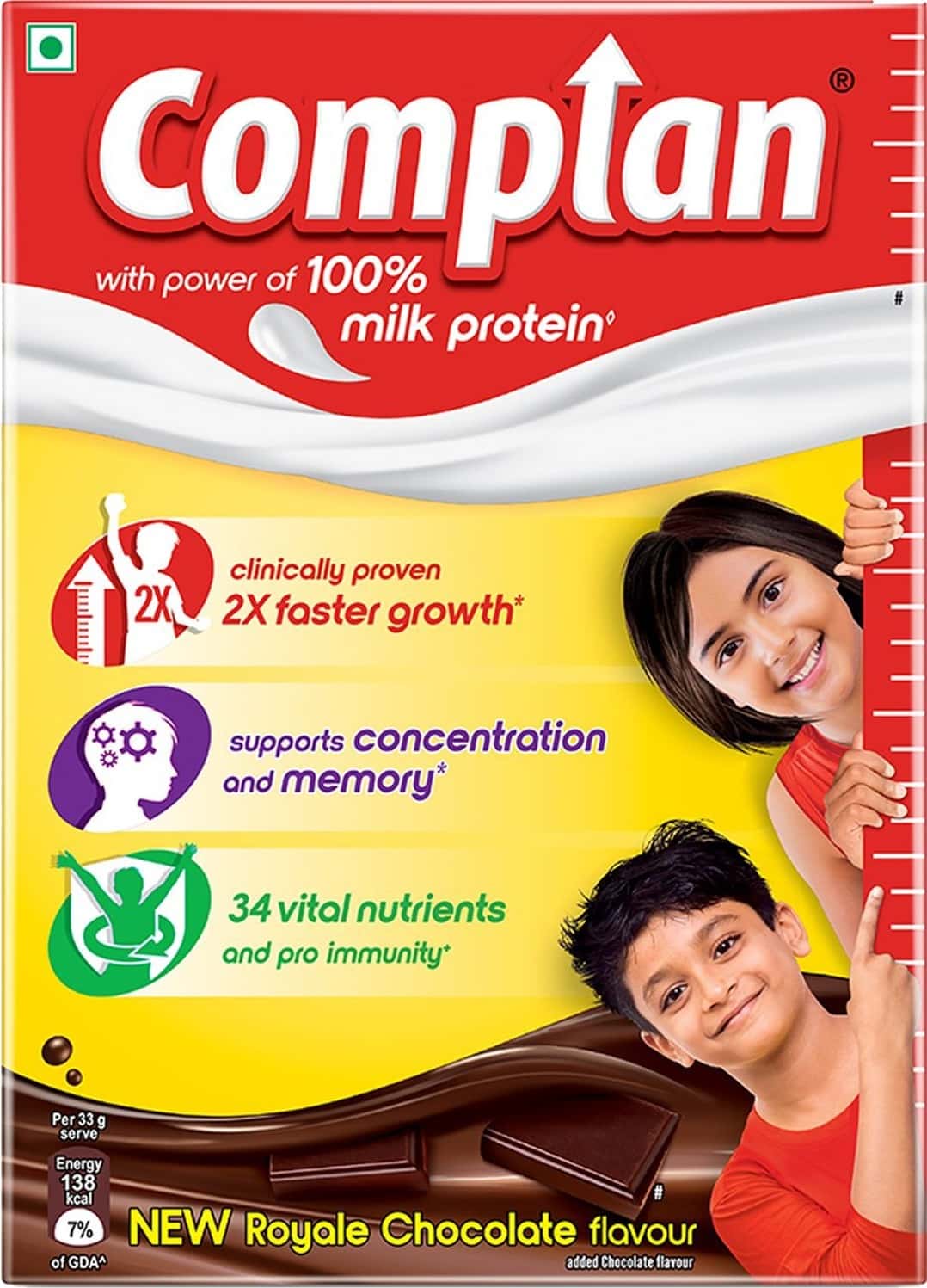 Complan Nutrition And Health Drink Royale Chocolate 200g Refill Box