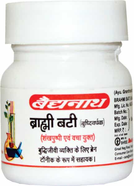 Baidyanath Asli Ayurved Brahmi Bati (Buddhi.) Smy 40 Tablets (Pack Of 2)