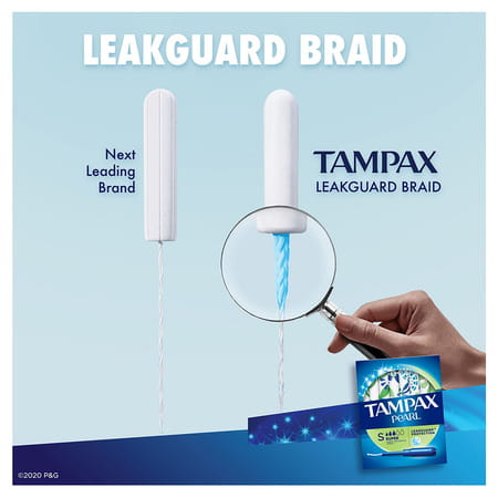 Tampax Pearl Super Plastic | Unscented Tampons 18 Counts