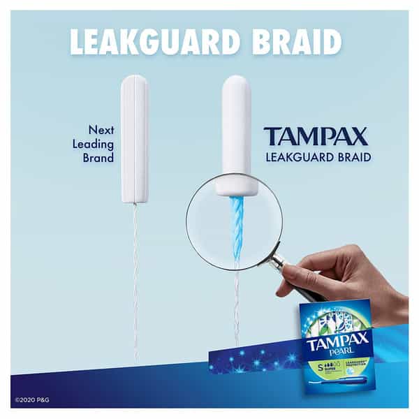 Tampax Pearl Super Plastic | Unscented Tampons 18 Counts