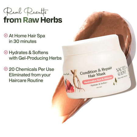 Sacred Grove Marshmallow Root Condition & Repair Hair Mask - 200 Gms