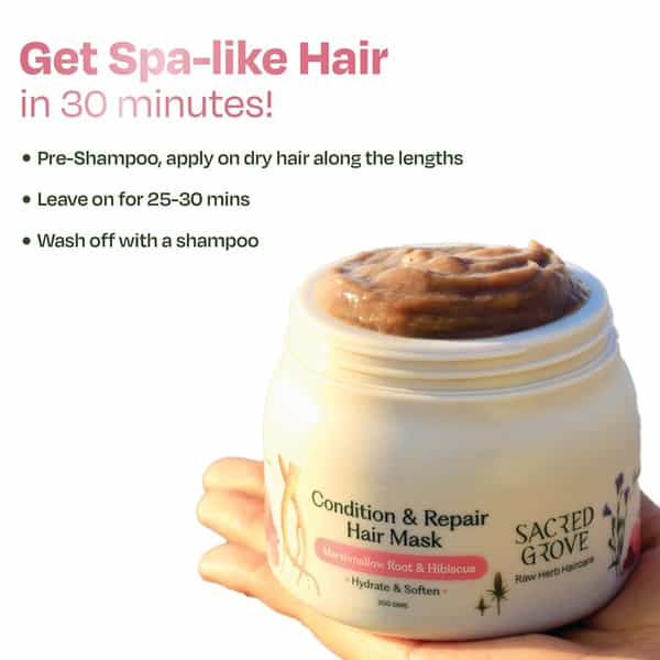 Sacred Grove Marshmallow Root Condition & Repair Hair Mask - 200 Gms