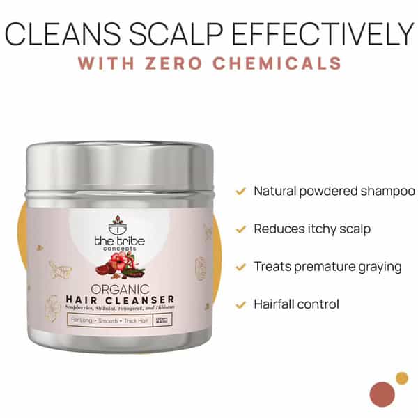 The Tribe Concepts Organic Hair Cleanser/With Steel Tin 250 Gm