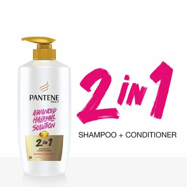 Pantene 2 In 1 Hairfall Control Shampoo + Conditioner - 650Ml
