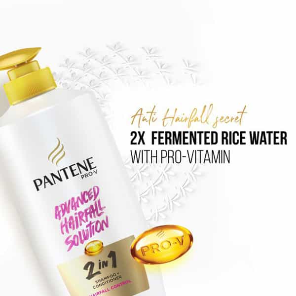 Pantene 2 In 1 Hairfall Control Shampoo + Conditioner - 650Ml