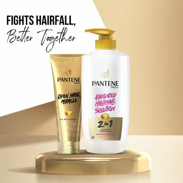 Pantene 2 In 1 Hairfall Control Shampoo + Conditioner - 650Ml