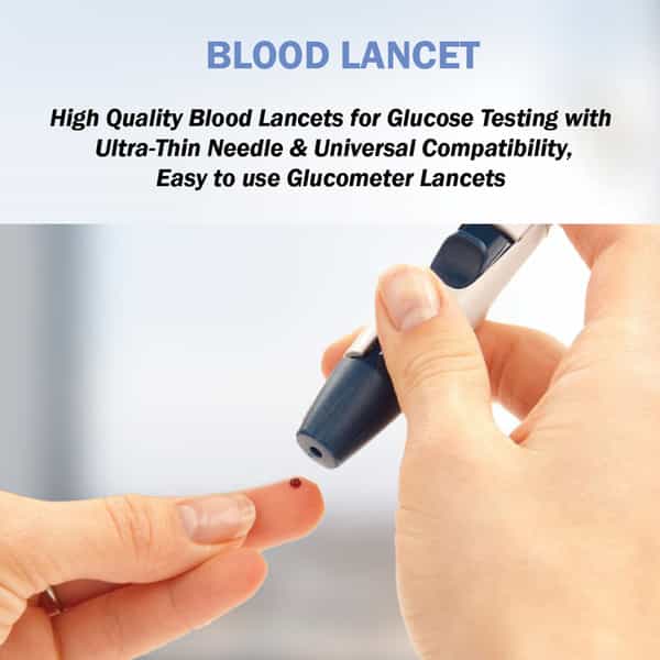 Stergic High Quality Blood Lancets For Glucose Testing Ultra-Thin Needle & Universal Round Shape