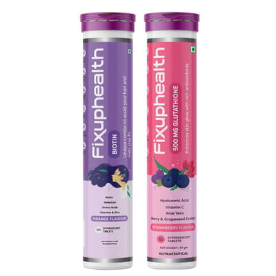 Buy FIXUPHEALTH BIOTIN SELENIUM AMINO ACID ZINC & GLUTATHIONE VITC ALOE VERA BERRY AND GRAPESEED EXTRACT Online & Get Upto 60% OFF at PharmEasy Buy FIXUPHEALTH BIOTIN SELENIUM AMINO ACID ZINC & GLUTATHIONE VITC ALOE VERA BERRY AND GRAPESEED EXTRACT Online & Get Upto 60% OFF at PharmEasy