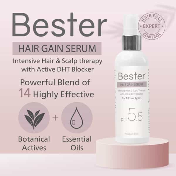 Bester Hair Gain Serum 100 Ml | For All Hair Types | Paraben Free (Pack Of 2)