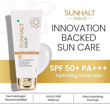 Sunhalt Gold Spf 50 Pa +++ Hydrating Sunscreen 50 Gm