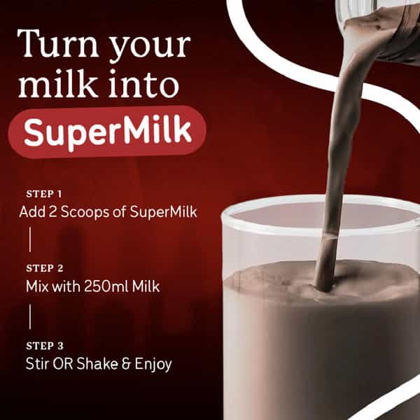 Gritzo Supermilk Growth+ Iron Man (7-12Y Boy) | 10G Protein Powder (Double Chocolate | 400G)