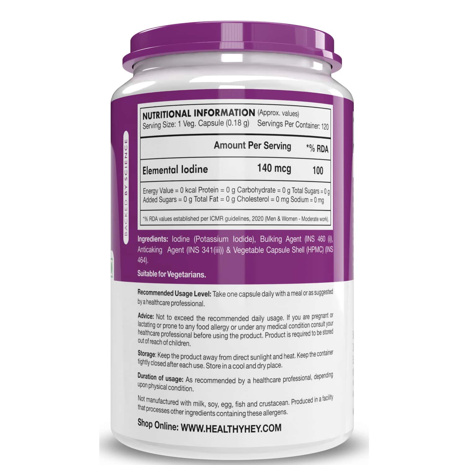 HEALTHYHEY NUTRITION IODINE | 120 VEG CAPSULES