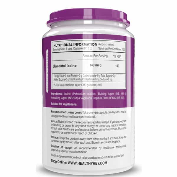 Healthyhey Nutrition Iodine | 120 Veg Capsules