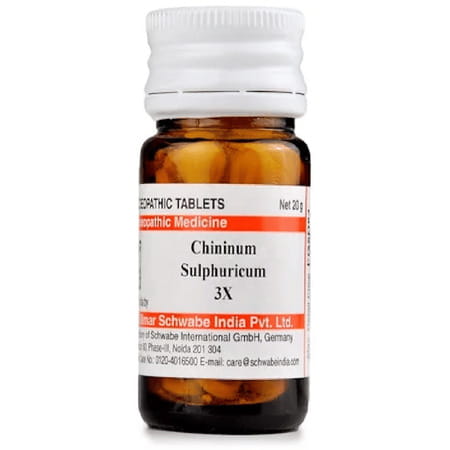 Dr. Willmar Schwabe India Chininum Sulphuricum Trituration Tablet 3x 20 No'S