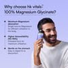 Hk Vitals Magnesium Glycinate Men (2000Mg) 120 Tablets | For Better Sleep Quality & Muscle Recovery