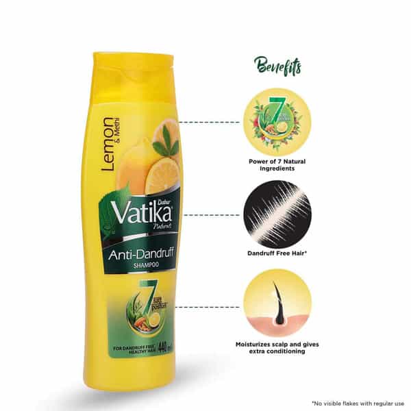 Dabur Vatika Anti Dandruff Shampoo 440 Ml