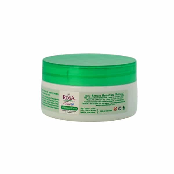 Rosa All Purpose Cream With Cucumber & Vitamin E I Moisturizing | Reduce Dryness I Pack Of 2*100Ml
