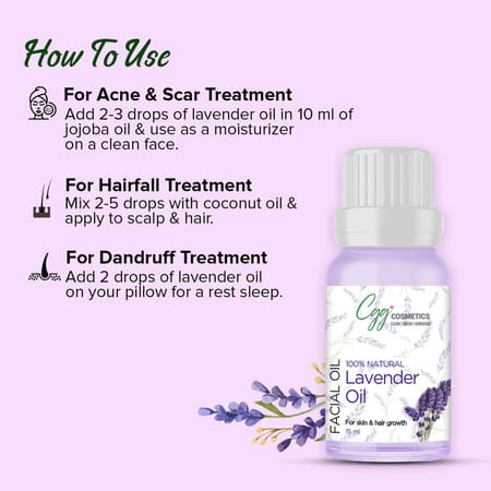 Cgg Cosmetics Lavender Facial Essential Oil With 100% Natural Lavender 15ml