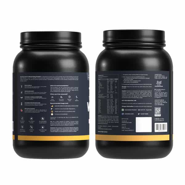 Nutrabay Gold Tri-Blend Whey Protein Strawberry Milkshake - 1Kg