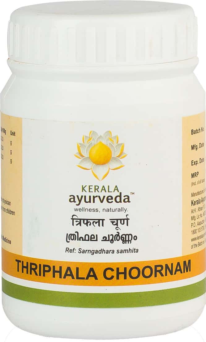 Buy KERALA AYURVEDA TRIPHALA CHOORNAM 50 GM PACK OF 4 Online & Get