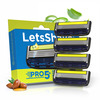 Letsshave Pro 5 Plus Shaving Razor Blade For Men-Pack Of 4 Blade Refills
