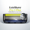 Letsshave Pro 5 Plus Shaving Razor Blade For Men-Pack Of 4 Blade Refills