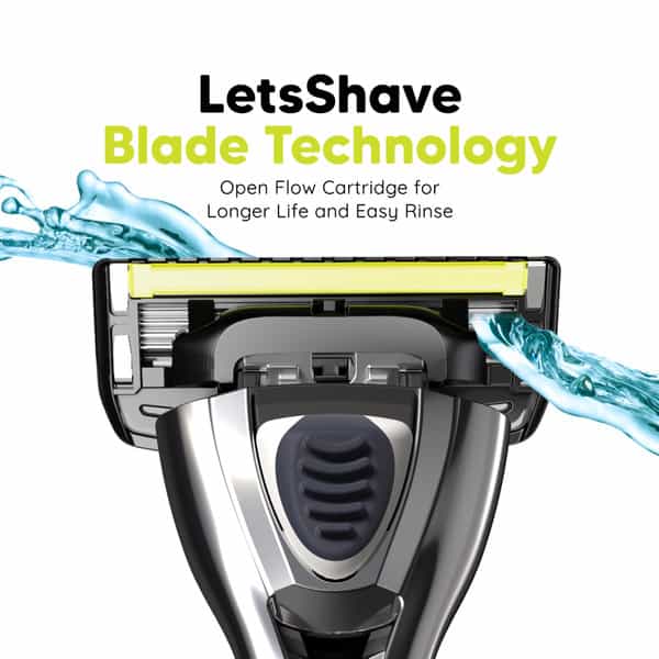 Letsshave Pro 5 Plus Shaving Razor Blade For Men-Pack Of 4 Blade Refills