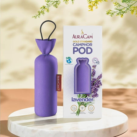Auracam Gold Standard Camphor Pod Cone (Lavender) - Set Of 4