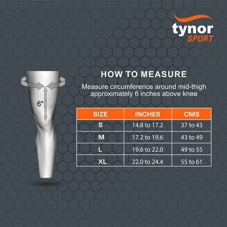 Tynor Knee Cap Air Open Patella Black & Orange Xl 1 Unit