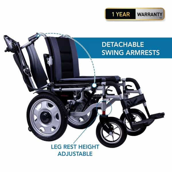 Everactiv Ecolite Electric Wheelchair (Grey & Black)