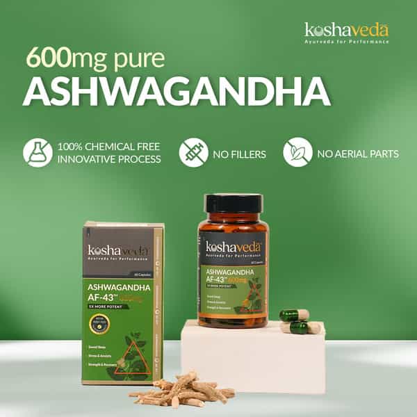 Koshaveda Shilajit Pro Gold (60 Tablets) With Ashwagandha Af-43 600Mg (30 Capsules)