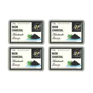 Ynb Yours Natural Buddy Organic Neem Charcoal Handmade Sls & Paraben Free Soap 120g (pack Of 4)