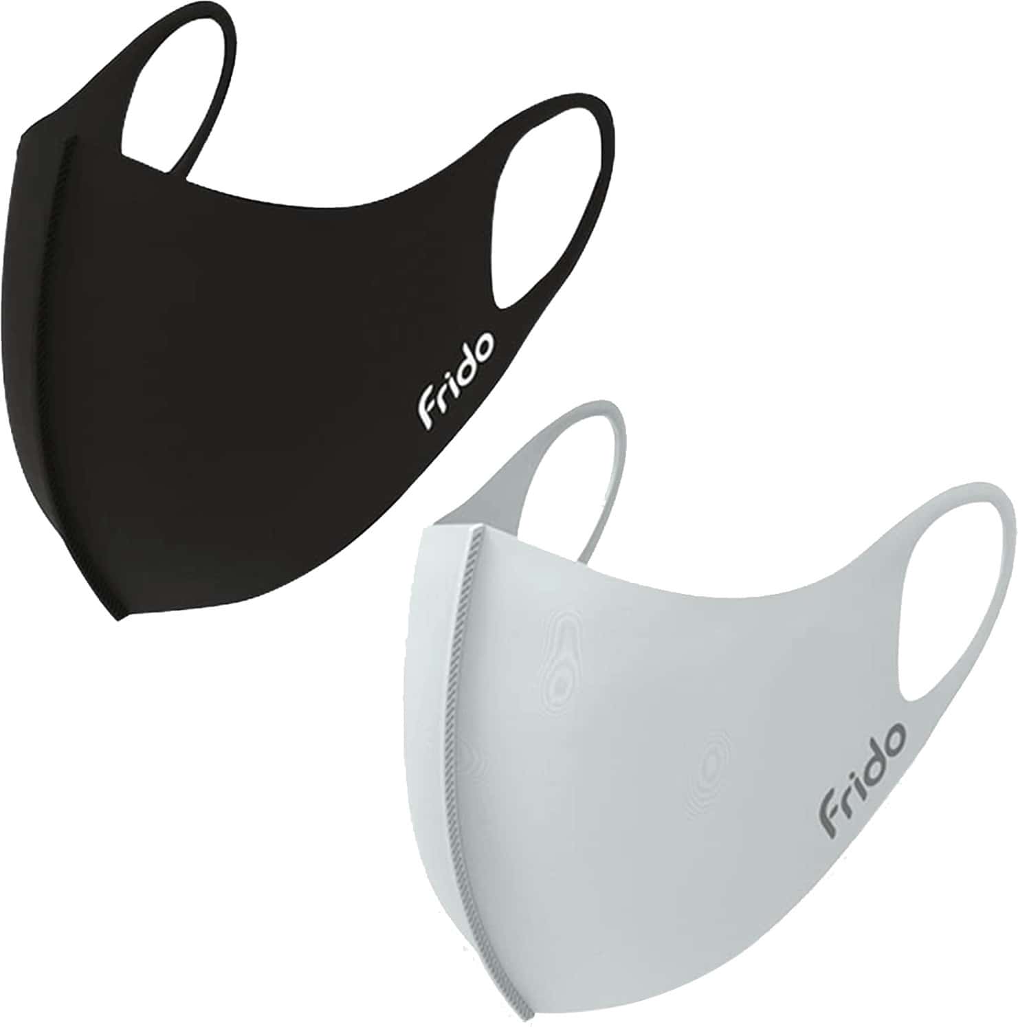 Frido Ultra Comfortable Silver+ Unisex 1 Gray+1 Black Face Mask Combo|Medium Size|Reusable|Imported
