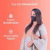 Frido Ultra Comfortable Silver+ Unisex 1 Gray+1 Black Face Mask Combo|Medium Size|Reusable|Imported