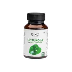 Bixa Botanical Gotu Kola Extract 60 Veg Capsules(450mg) 30% Saponins-supports Healthy Brain Function