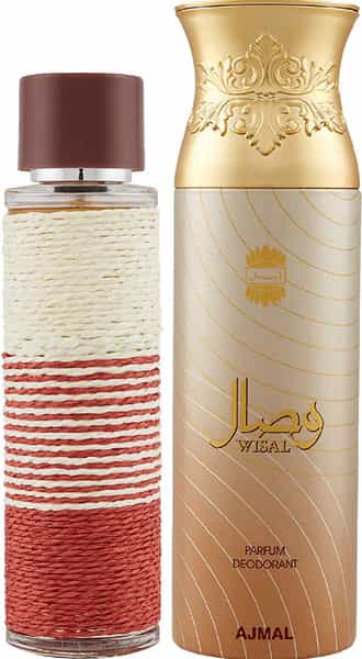 Maryaj Deuce Homme Edp Spicy 100Ml For Men And Ajmal Wisal Deodorant Musky 200Ml For Women