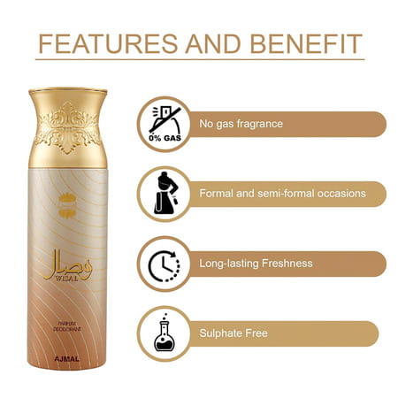 Maryaj Deuce Homme Edp Spicy 100ml For Men And Ajmal Wisal Deodorant Musky 200ml For Women