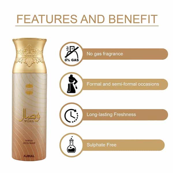 Maryaj Deuce Homme Edp Spicy 100Ml For Men And Ajmal Wisal Deodorant Musky 200Ml For Women