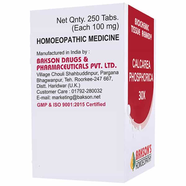 Baksons Homoeopathy Calcarea Phosphorica Biochemic Tablet 30X 250 No's