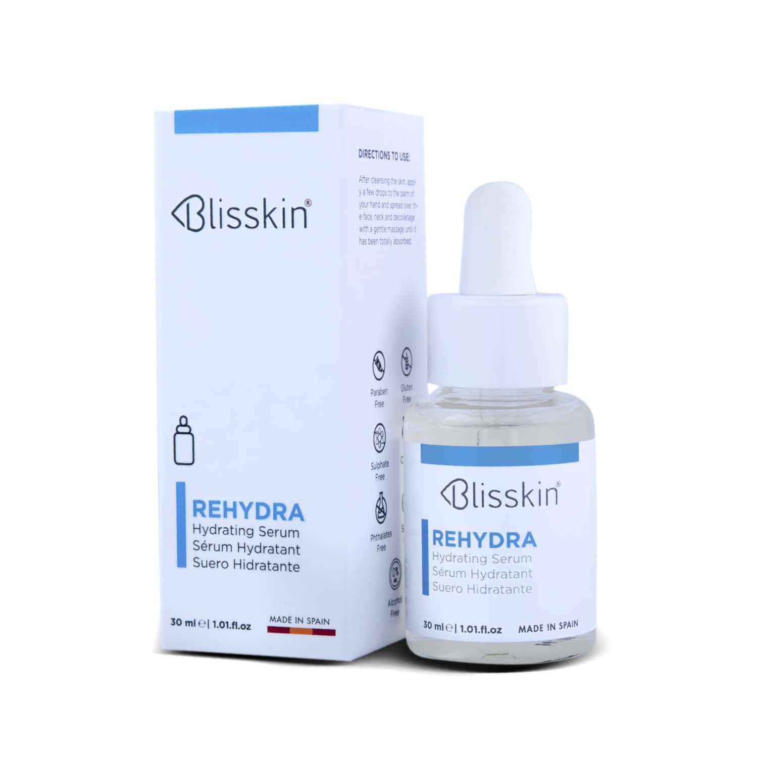 Blisskin Rehydra Hydrating Serum With Hyaluronic Acid & Matrixyl | For All Skin Types - 30ml