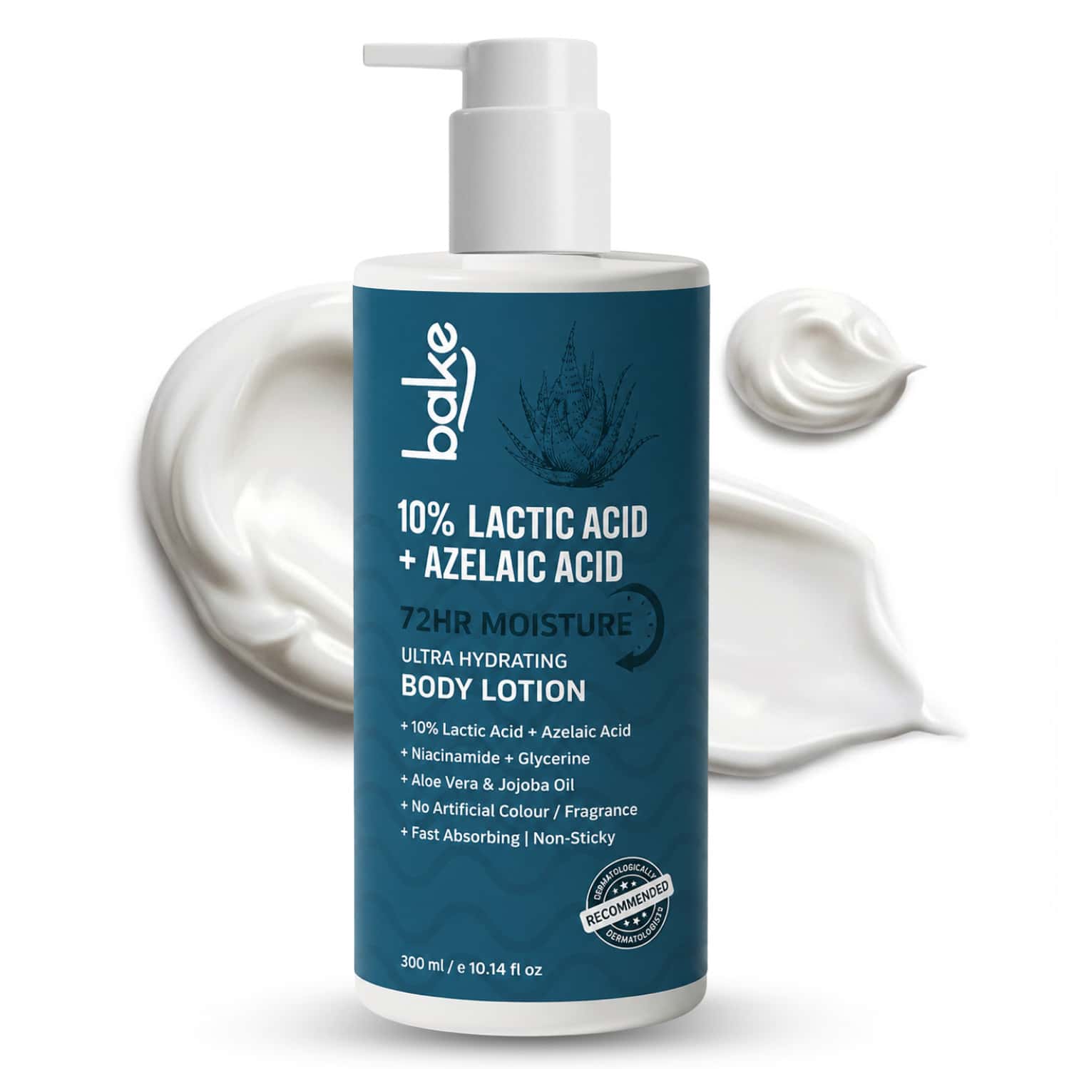 Bake 10% Lactic Acid + Azelaic Acid Ultra Hydrating Body Lotion | 72h Moisture | 300ml