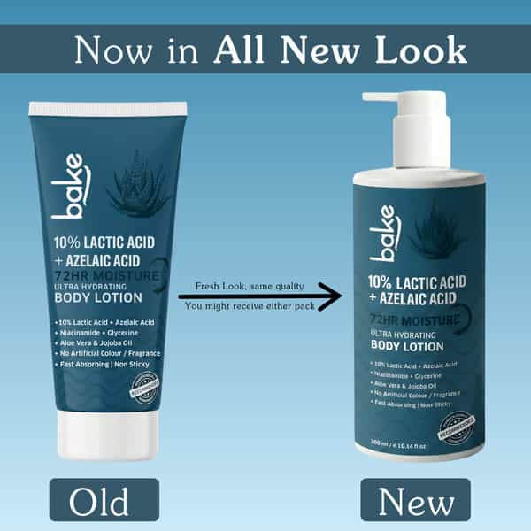 Bake 10% Lactic Acid + Azelaic Acid Ultra Hydrating Body Lotion | 72H Moisture | 300Ml