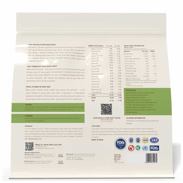Nutrazen Simplypure Fermented Yeast Protein Powder 1Kg Matcha Chocolate | 24.3G Protein | Pdcaas 1.0