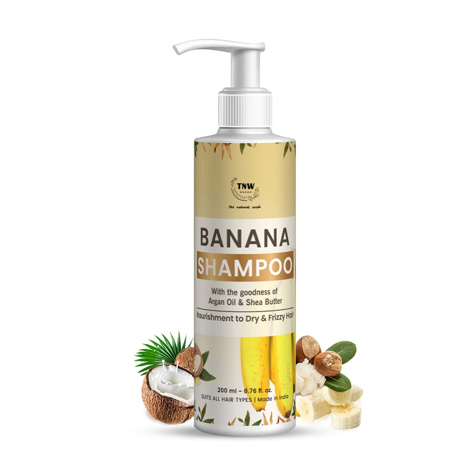 Tnw-the Natural Wash Banana Shampoo For Frizz - 200 Ml