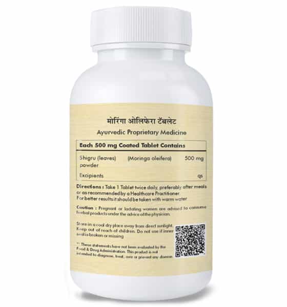 Herbal Hills Moringa Tablets 60 Nos Pack Of 2 Moringa Leaves Powder
